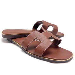 Hermès Oran Sandals Gold Box Calfskin 40 EU